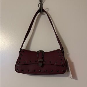 Betsey Johnson Elegant Burgundy Shoulder Bag